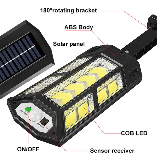 Lampara Solar 124 COB LED - BG Electronic +Plus